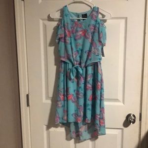Pink & Violet butterfly dress XL 14/16